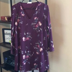 Purple floral dress